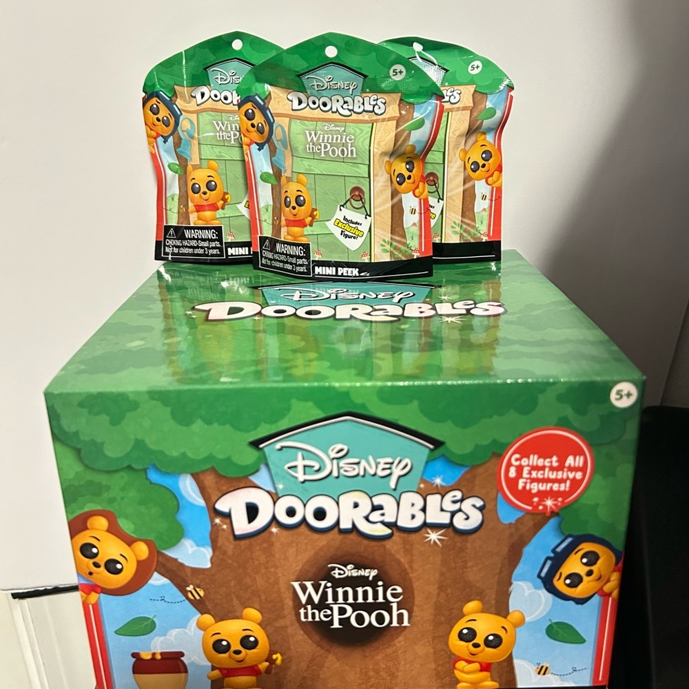 Disney Doorables Flocked Winnie The Pooh